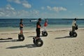 Walking along the shore of the Atlantic Ocean in Punta Cana on the Segway Human Transporter