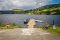 Walking around Ladybower Reservoir in derbyshire Royalty Free Stock Photo