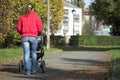 Walking with baby carriage