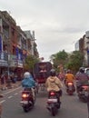 walking in the Badung Bali market in the afternoon