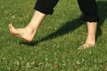 Walking barefoot