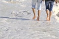 Walking barefoot in the water at Pamukkale Royalty Free Stock Photo