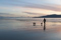 Walking on the beach