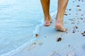 Walking on the beach