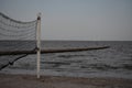 Volley Ball net on the beach of Corpus Christi Royalty Free Stock Photo