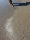 Walking on a beach