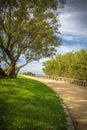 Walking on beautiful coastal pathway visiting marvellous scenic seascape of Biarritz, basque country Royalty Free Stock Photo