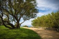 Walking on beautiful coastal pathway visiting marvellous scenic seascape of Biarritz, basque country Royalty Free Stock Photo