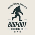 Walking bigfoot logo icon Royalty Free Stock Photo