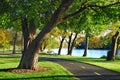 Walking Bike Path in the Park