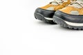 Walking boots on white background Royalty Free Stock Photo
