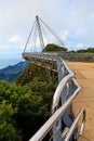 Walking bridge in the mountains on Lankawi island Royalty Free Stock Photo