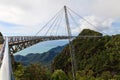 Walking bridge in the mountains on Lankawi island Royalty Free Stock Photo