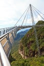 Walking bridge in the mountains on Lankawi island Royalty Free Stock Photo