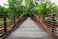 Walking bridge in park Royalty Free Stock Photo
