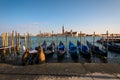 Walking on the bridges of the old city of Venice. Bright sun. The beauty of the ancient city. Italy