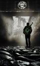 Walking by Brooklyn streets with his guitar