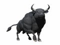 Walking bull - 3D render