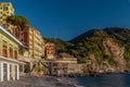 Walking in Camogli beach