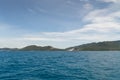 A walking catamaran in the sea