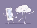 Walking cloud and smartphone