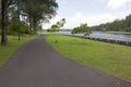 Walking and cycling path by the river