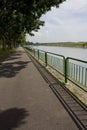 Walking and cycling path by the river