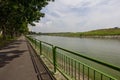 Walking and cycling path by the river