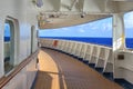 Walking deck on the cruise ship Royalty Free Stock Photo