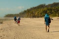 Walking in the desert , beach sand of Costa Rica Royalty Free Stock Photo