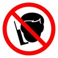 Walking Do Not Use Mobile Phone Symbol Royalty Free Stock Photo
