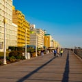 Walking Down On The Boardwalk At Myrtle Beach Royalty Free Stock Photo