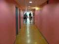 Walking down the corridor