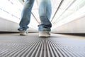 Walking on Escalators Moving way Royalty Free Stock Photo