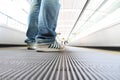 Walking on Escalators Moving way Royalty Free Stock Photo