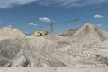 Walking excavator in the titanium ore quarry Royalty Free Stock Photo