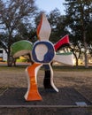 `Walking Flower` by Fernand Leger on the lawn of the Kimbell Art Museum in Fort Worth, Texas.