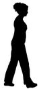 A walking girl silhouette vector