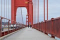 Walking the Golden Gate Bridge Royalty Free Stock Photo