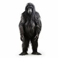 Photorealistic Gorilla Illustration In The Style Of Daan Roosegaarde Royalty Free Stock Photo