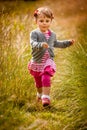 Walking through the high grass Royalty Free Stock Photo