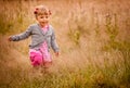 Walking through the high grass Royalty Free Stock Photo