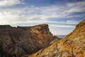 Walking hike tour in Maderia island, Ponta de sao Lourenco. It is nature background of a wonderful view of the sea Royalty Free Stock Photo