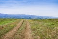 Walking/hiking trail on the hills of south San Francisco bay, San Jose, California Royalty Free Stock Photo