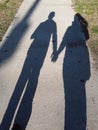 Walking holding hands Royalty Free Stock Photo