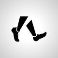 walking legs icon. Human foot icon Royalty Free Stock Photo