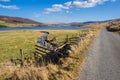 Walking at Loch Freuchie circuit at Amulree and the Rob Roy Way Royalty Free Stock Photo