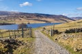 Walking at Loch Freuchie circuit at Amulree and the Rob Roy Way Royalty Free Stock Photo