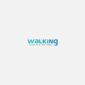 Walking logo design, simple lettering walking, walk logo design