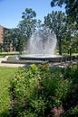 Walking through Loring Park we see a fountain Royalty Free Stock Photo